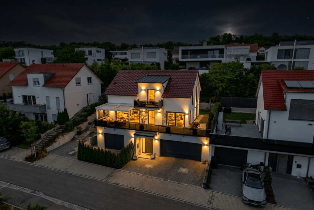 Lindenhöhe bei Nacht