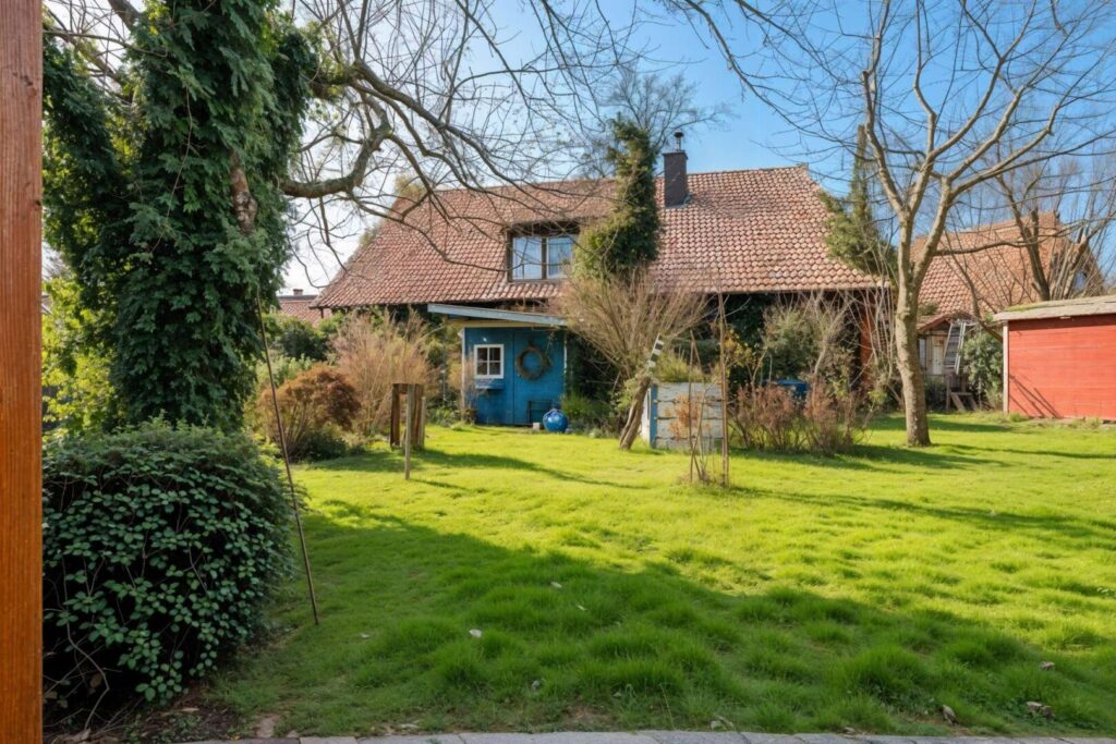 Garten mit Gartenhaus