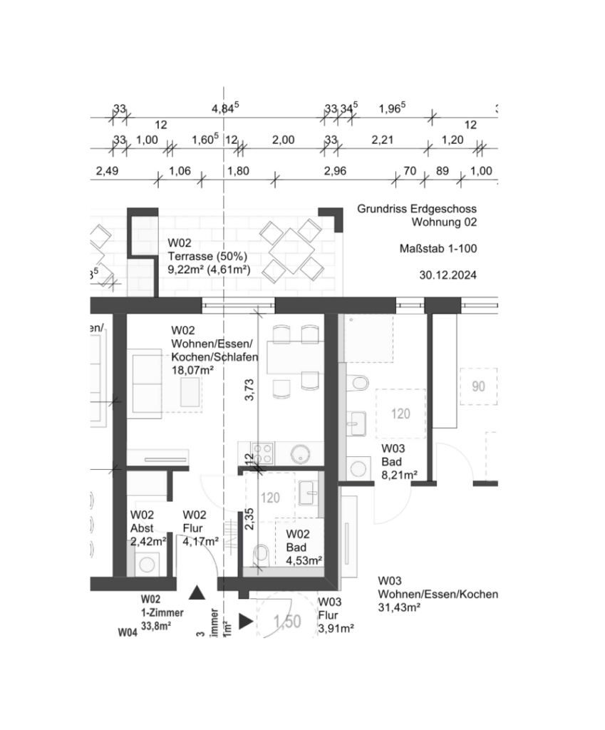 Grundriss 1 Zimmer Gööglingen