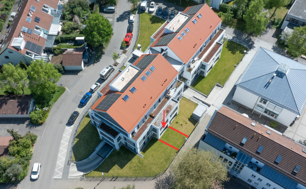 Ansicht Garten 1-Zimmer Wohnung